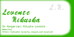 levente mikuska business card